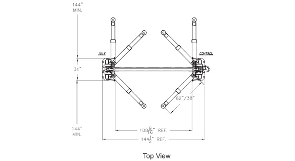 18K 2-Post Automotive/General-Purpose Lift Diagram